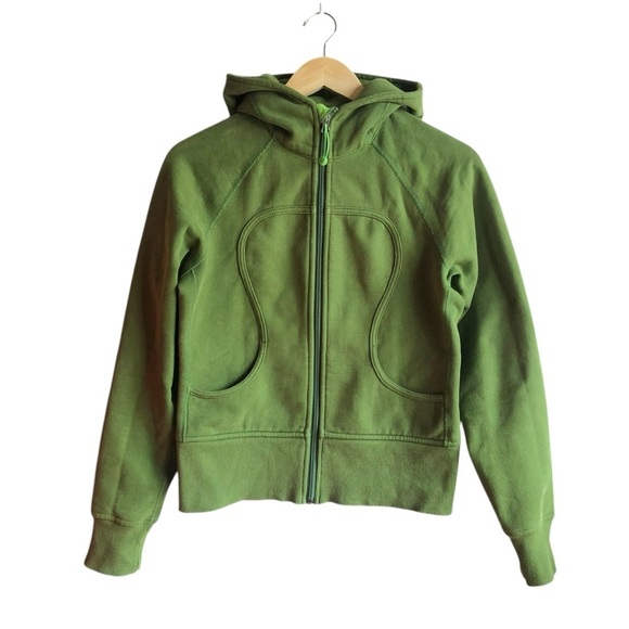 Lululemon Scuba Hoodie Size 8 Green - Picture 3 of 12